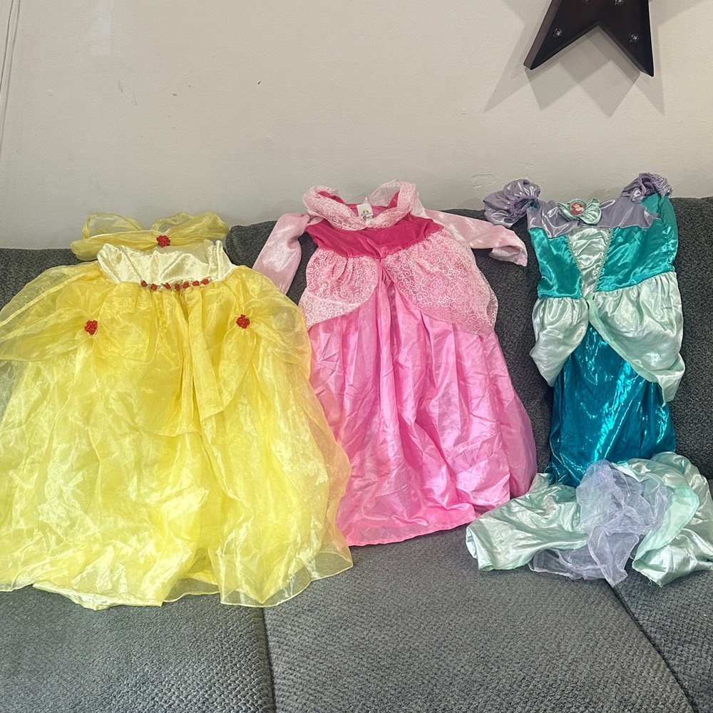 Princess Costume Set for Kids - Yellow, Pink, and Teal